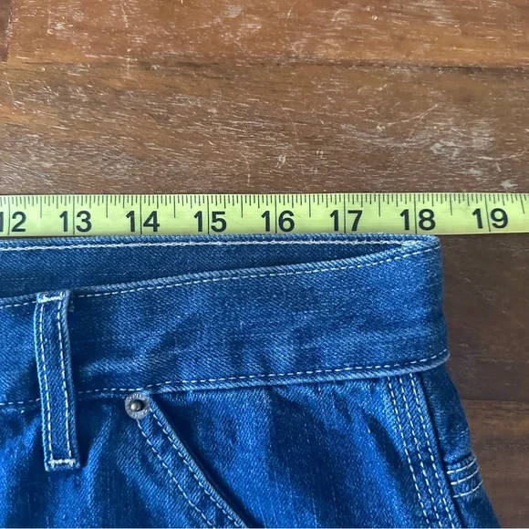 Hello Gang Unisex Painter Pant Carpenter‎ Blue Denim Jeans size 33